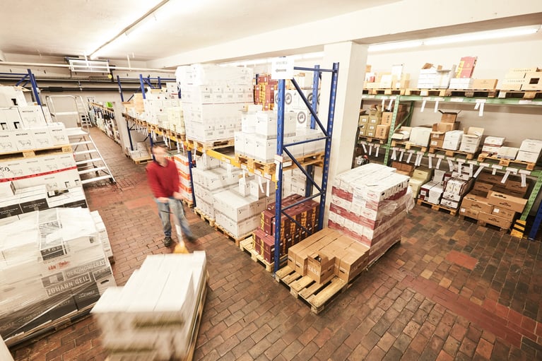 Weinlager im Weinkeller Kasino Leverkusen