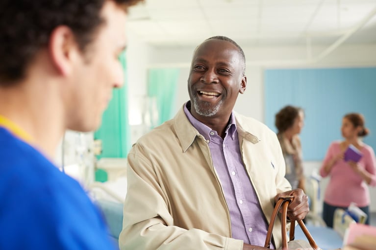 smiling patient in a hospital 1