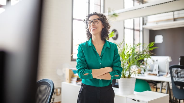 Business woman standing in office