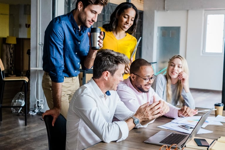 a group of professionals collaborating in a meeting