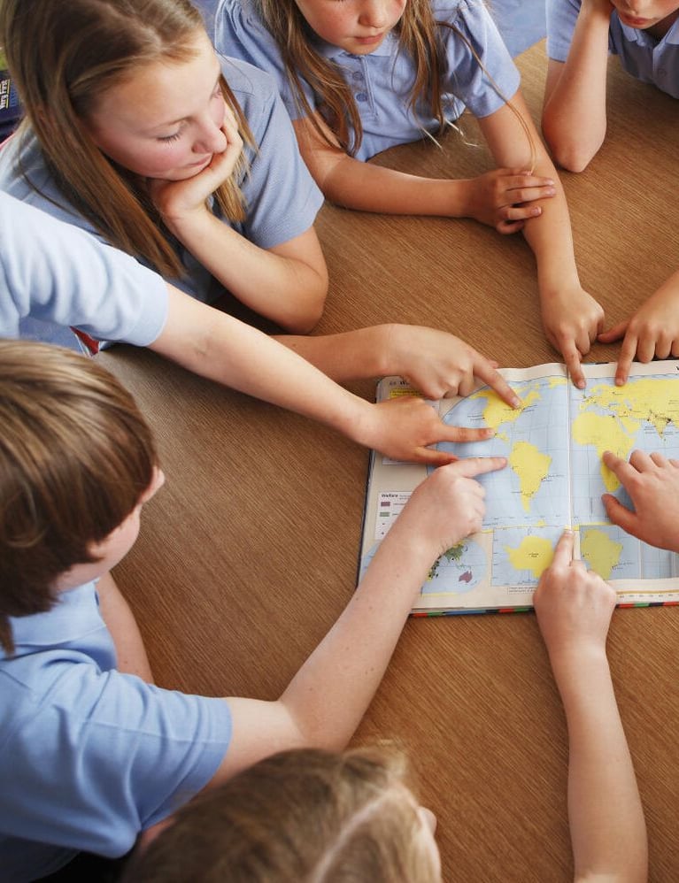 schoolchildren at table 1 1 0