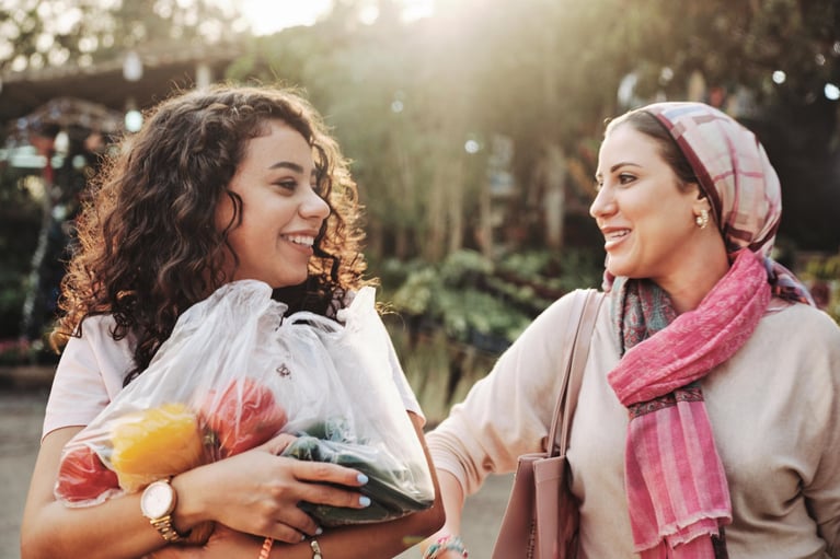 women buying food 1