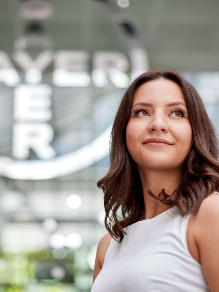 Bayer employee in Bayer office