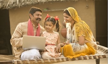 farmer with family