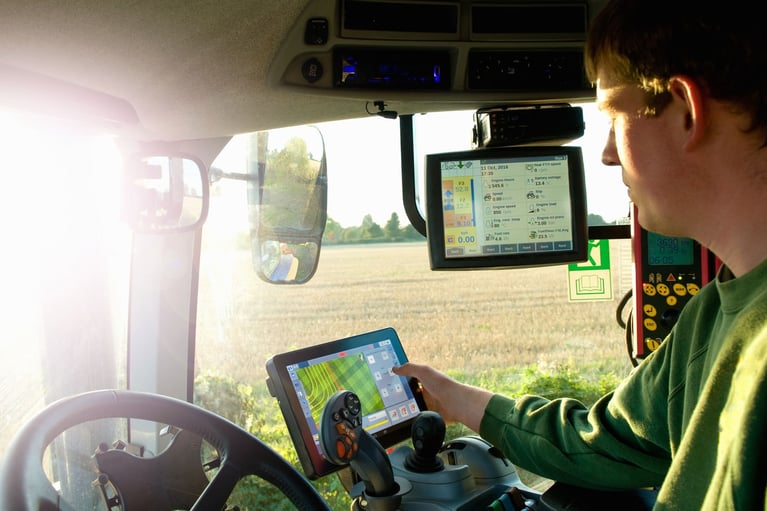 Farmer in a tractor 1