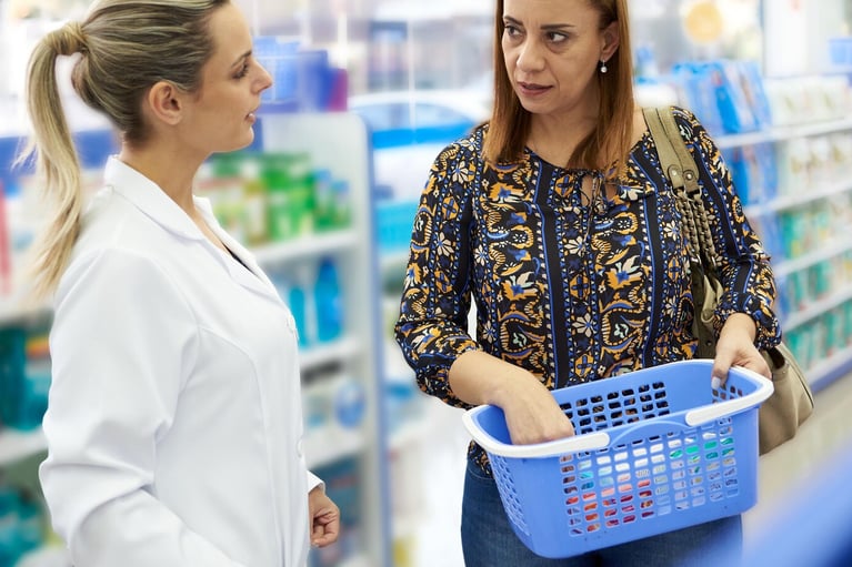 pharmacist and patient