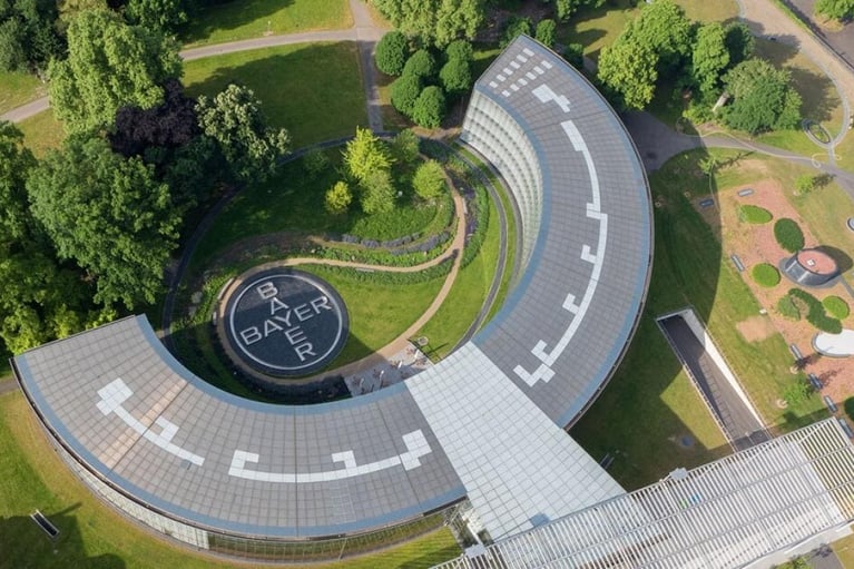aerial view bayer headquarters in leverkusen 123