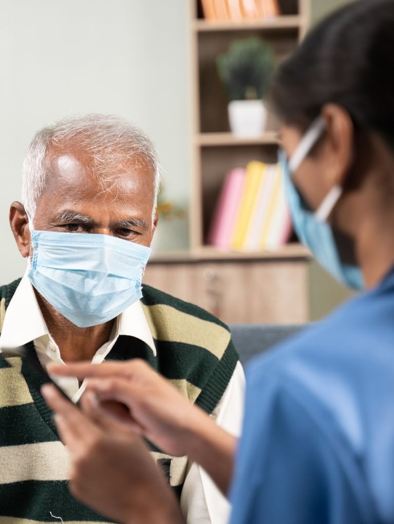 Doctor explaining to patient