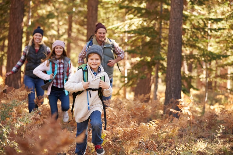 Family hiking