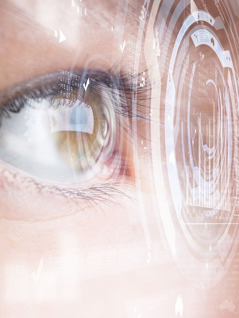 eye with graphics
