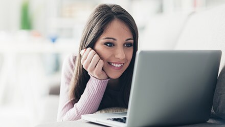 woman in front of laptop