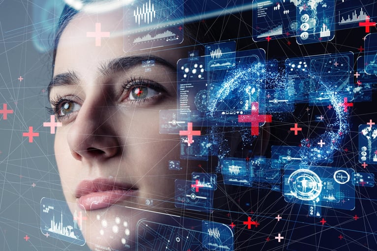 illustration of facial recognition
