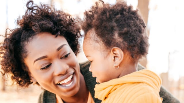 Happy mother and child